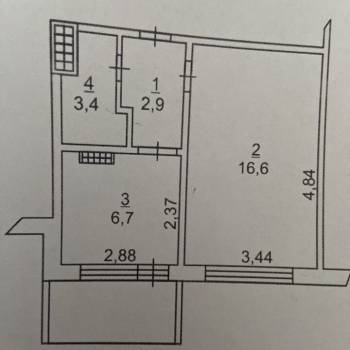 Продается 1-комнатная квартира, 29,6 м²