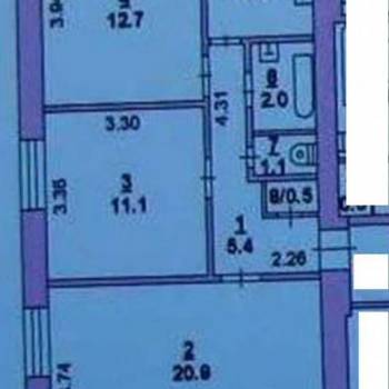Продается 3-х комнатная квартира, 62,3 м²