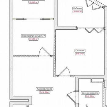 Продается 1-комнатная квартира, 41 м²