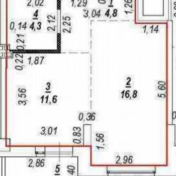 Продается 1-комнатная квартира, 41,5 м²