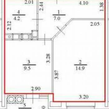 Продается 1-комнатная квартира, 37 м²