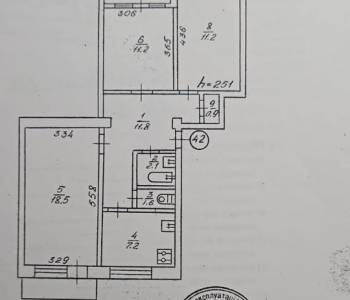 Продается 3-х комнатная квартира, 68,6 м²