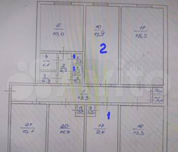 Продается 2-х комнатная квартира, 33,3 м²