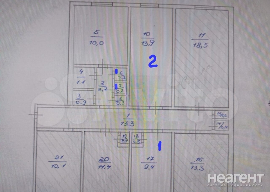 Продается 2-х комнатная квартира, 33,3 м²