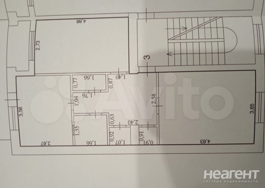 Продается 2-х комнатная квартира, 54 м²