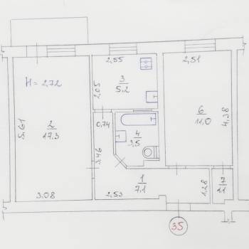 Продается 2-х комнатная квартира, 46 м²
