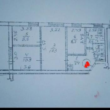 Продается Многокомнатная квартира, 62,6 м²