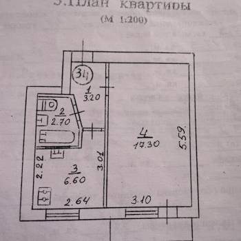 Продается 1-комнатная квартира, 31 м²