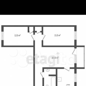 Продается 3-х комнатная квартира, 55 м²