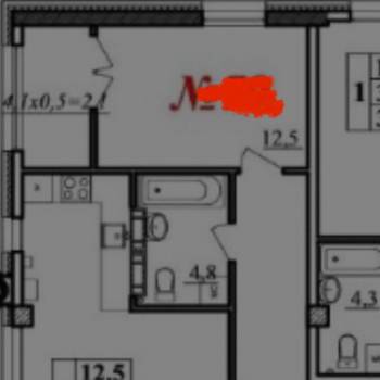 Продается 2-х комнатная квартира, 50 м²