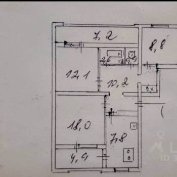 Продается 3-х комнатная квартира, 73 м²