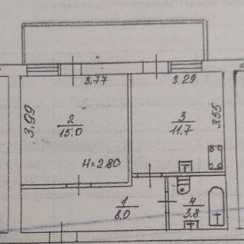 Продается 1-комнатная квартира, 38,5 м²