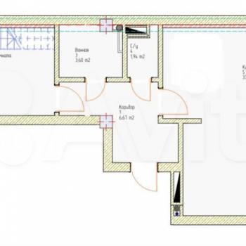Продается 2-х комнатная квартира, 52 м²