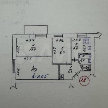 Продается 3-х комнатная квартира, 60 м²