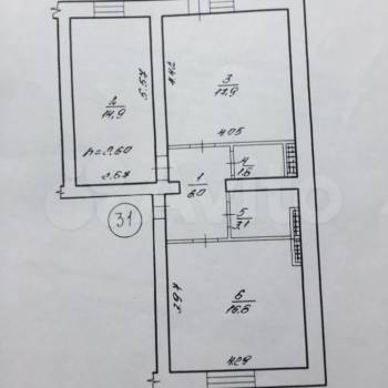 Продается 2-х комнатная квартира, 61,8 м²