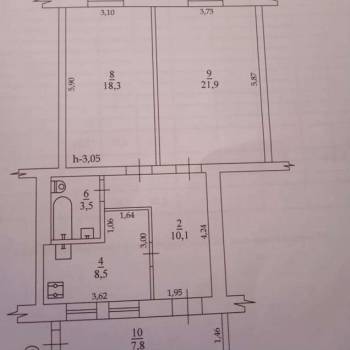 Продается 2-х комнатная квартира, 71,6 м²