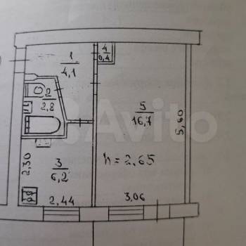 Продается 1-комнатная квартира, 31 м²