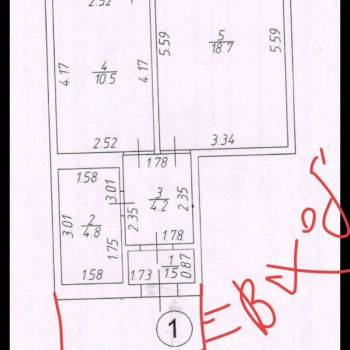 Сдается 1-комнатная квартира, 48 м²