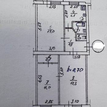 Продается 3-х комнатная квартира, 61,5 м²