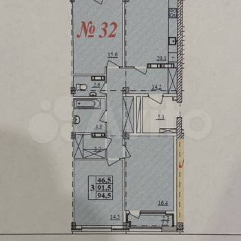 Продается 3-х комнатная квартира, 94,5 м²