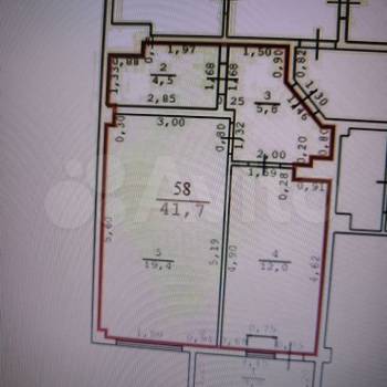 Продается 1-комнатная квартира, 41,7 м²