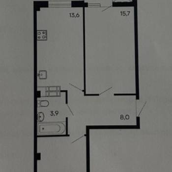 Продается 2-х комнатная квартира, 58,5 м²