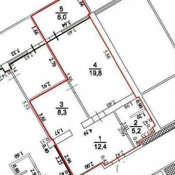 Продается 2-х комнатная квартира, 52 м²