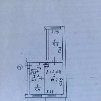 Сдается 2-х комнатная квартира, 47 м²