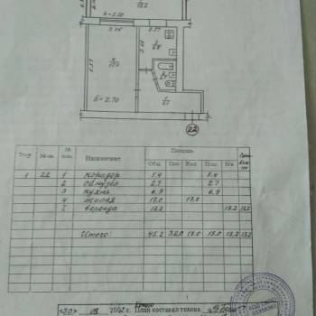 Продается 1-комнатная квартира, 45,2 м²
