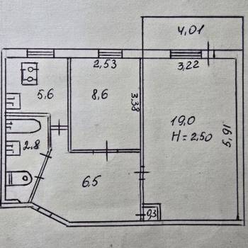 Продается 2-х комнатная квартира, 42,8 м²