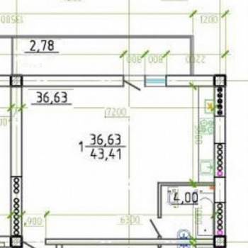 Продается 1-комнатная квартира, 41 м²