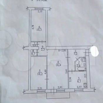 Сдается Многокомнатная квартира, 56 м²