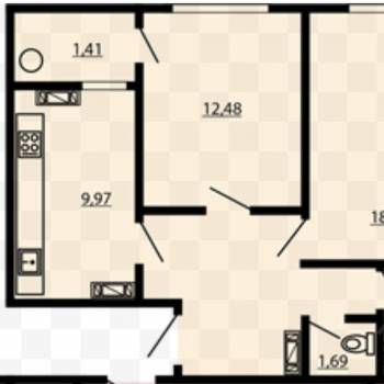 Продается 2-х комнатная квартира, 59 м²