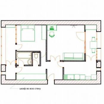 Продается 2-х комнатная квартира, 56 м²