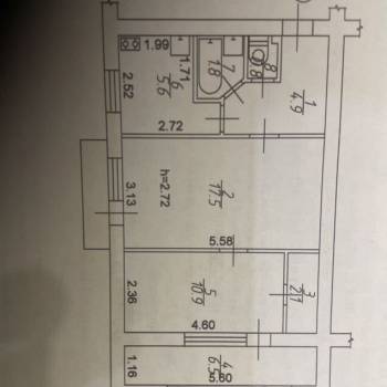 Сдается 2-х комнатная квартира, 50,8 м²