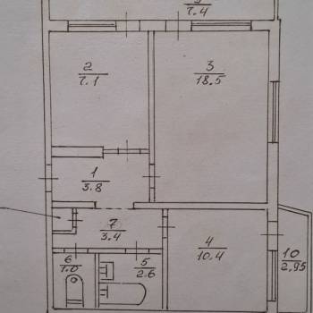 Продается 2-х комнатная квартира, 51,7 м²