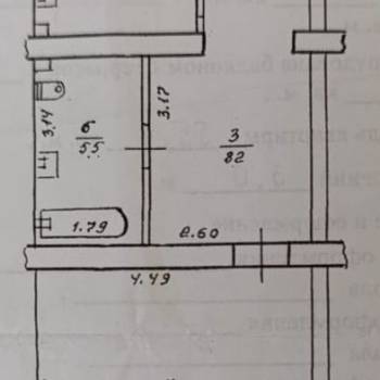 Продается 1-комнатная квартира, 55,4 м²