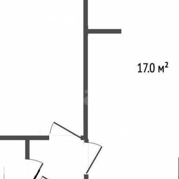 Продается 1-комнатная квартира, 54,6 м²