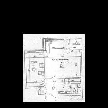 Продается 1-комнатная квартира, 50 м²
