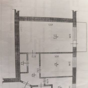Продается 2-х комнатная квартира, 42 м²