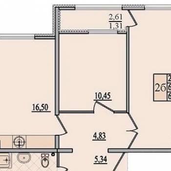 Продается 2-х комнатная квартира, 63,8 м²