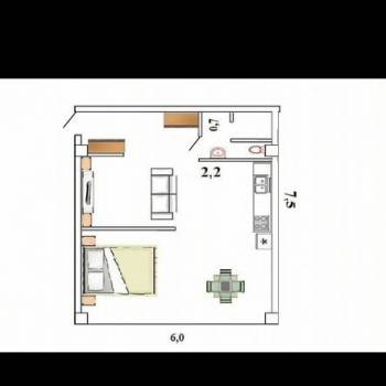 Сдается 1-комнатная квартира, 52 м²