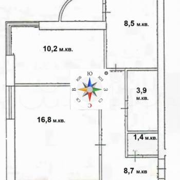 Продается 2-х комнатная квартира, 53 м²