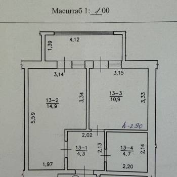 Продается 1-комнатная квартира, 39 м²