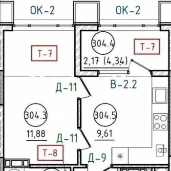 Продается 1-комнатная квартира, 31,8 м²