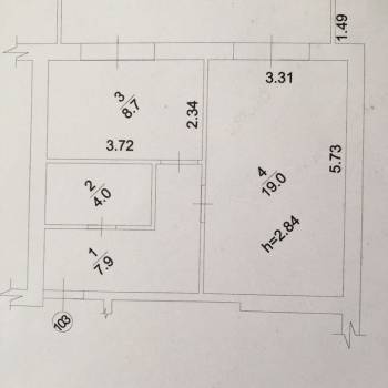 Продается 1-комнатная квартира, 49,4 м²