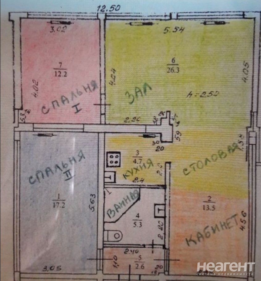 Продается 2-х комнатная квартира, 82 м²