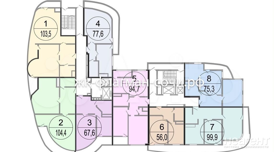 Продается 1-комнатная квартира, 66 м²