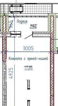 Продается 1-комнатная квартира, 23 м²