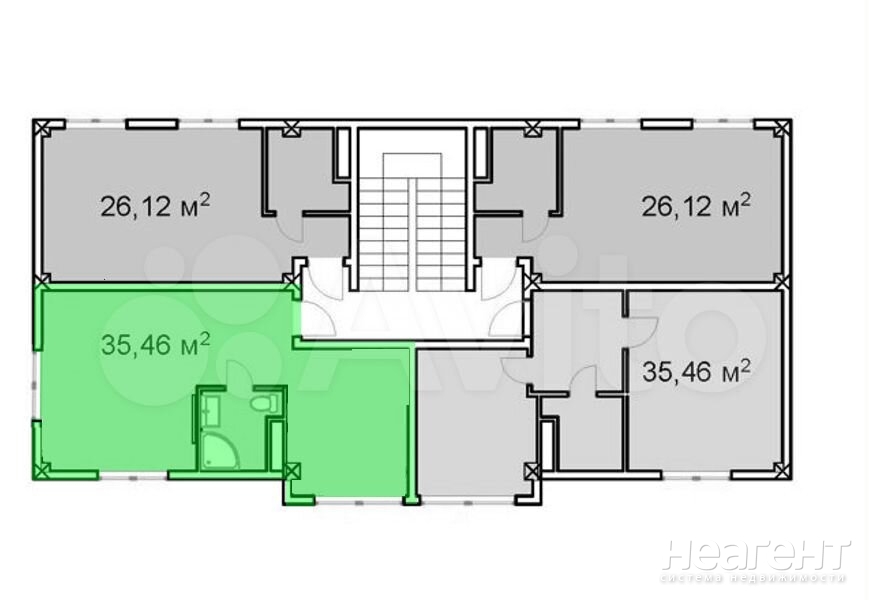 Продается 1-комнатная квартира, 34,8 м²